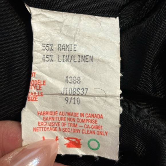 JAPON ET CHINE Vintage Linen Ramie Blazer Jacket - Picture 7 of 7